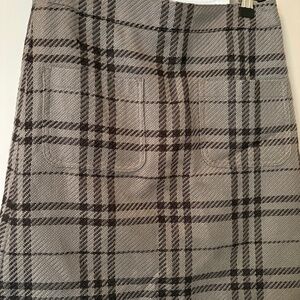 J. Crew Skirt Gray Black Plaid  - Size 0